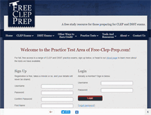 Tablet Screenshot of practice-exams.free-clep-prep.com