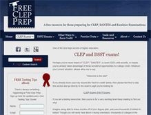 Tablet Screenshot of free-clep-prep.com